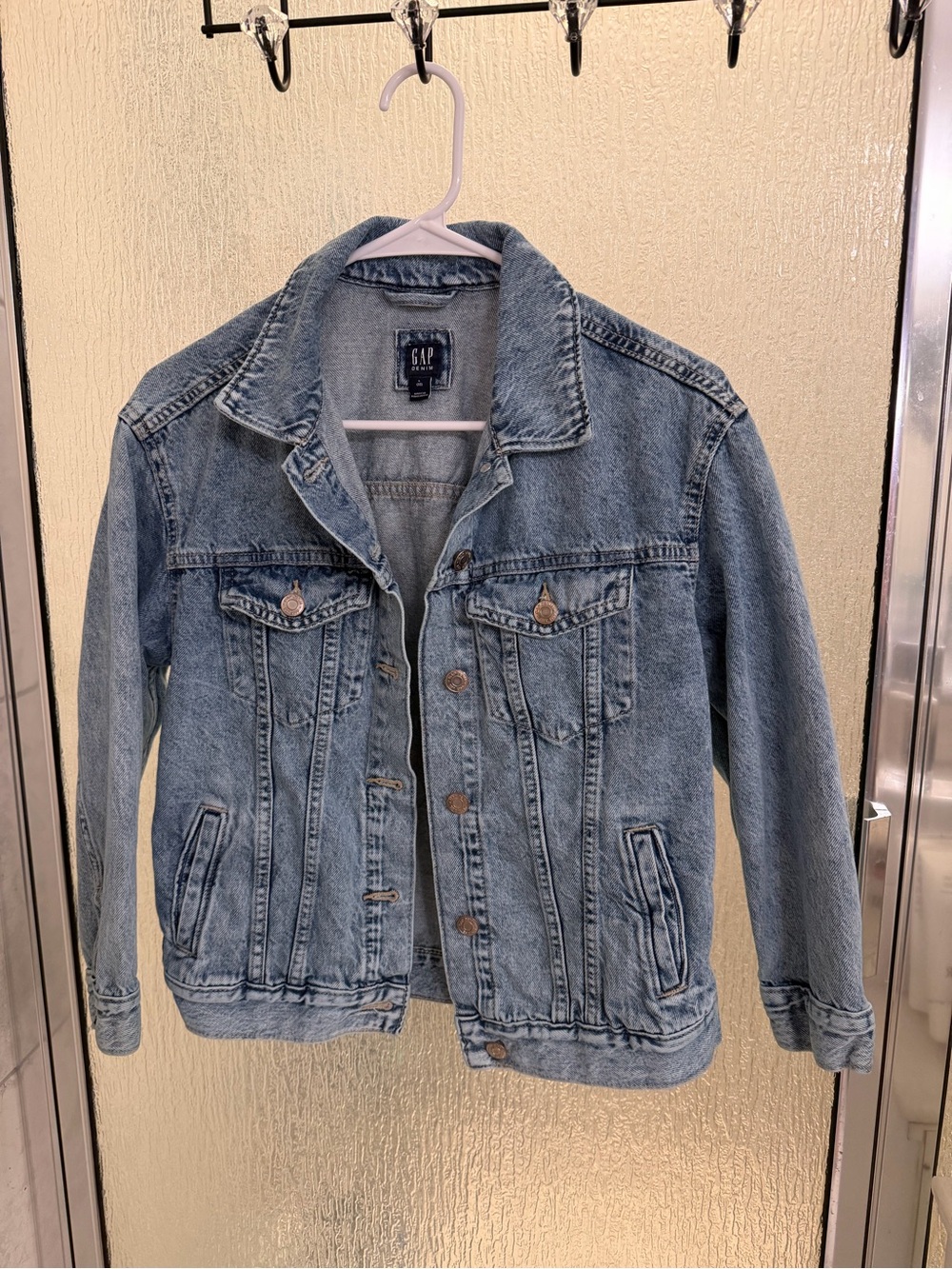 GapKids Classic Icon Denim Jacket Light Wash Size L (10) EUC $22